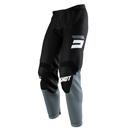 Shot Racing, MX kalhoty Moto Devo Burst Black, černá barva, velikost 28
