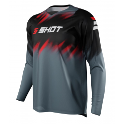 Shot Racing, MX dres Moto Devo Versus Black Red, barva černá/červená, velikost XL