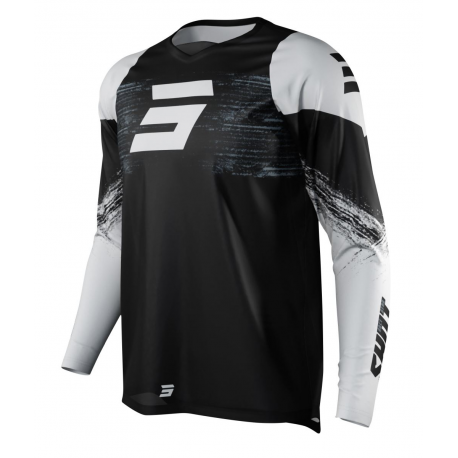 Shot Racing, MX dres Moto Devo Burst Black, černá barva, velikost L