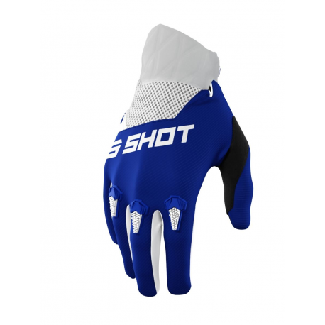 Shot Racing, MX rukavice Moto Devo Blue, modrá barva, velikost 10