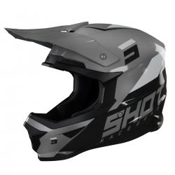 Shot Racing, MX přilba Furious Chase Black Grey Glossy, barva černá/šedá, velikost M