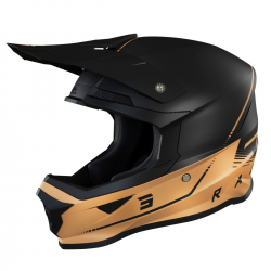 Shot Racing, MX přilba Furious Raw 3.0 Black Bronze Matt, bronzová matná barva, velikost M