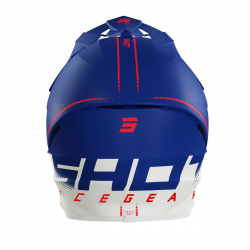 Shot Racing, MX přilba Furious Raw 3.0 Navy Red Matt, červená matná barva, velikost L