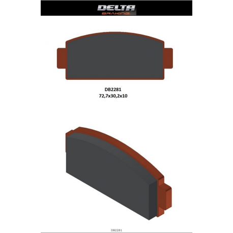 Delta Braking, brzdové destičky KH651 CF MOTO C-FORCE 400/450/500/600 '17-21, Z-FORCE 950/1000 '18-21, U-FORCE 1000 '19-21 CF 50