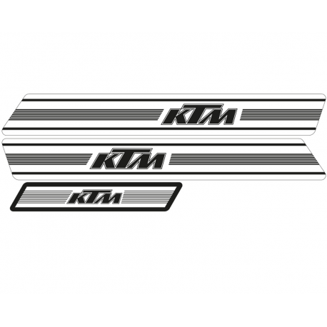 Tecnosel, sada polepů, KTM GS '74-'76, Replica OEM KTM, bílý podklad