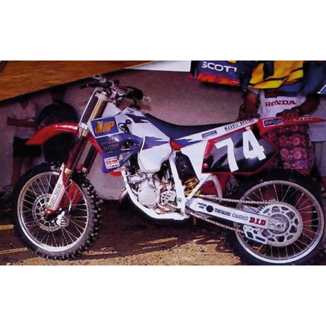 Tecnosel, kompletní sada polepů + potah sedla, Honda CR 125 '95-'97, CR 250 '95-'96 Replica Team Honda MAD