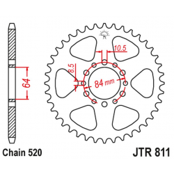 JT, rozeta 811 48 Suzuki TF 185 '81-, DR 200 '86-91 (81148JT) (řetěz 520)