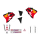 Tecnosel, sada polepů, Honda CR 125 '93-'94, CR 250 '92-'94, Replica Team Honda '92 USA