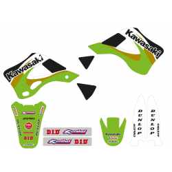 Tecnosel, sada polepů, Kawasaki KX 125/250 '99-'02, Replica OEM Kawasaki '00