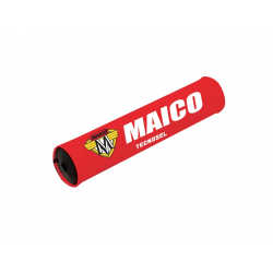 Tecnosel, chránič hrazdy řidítek, Tradicional, Maico Vintage, červená barva, logo Maico