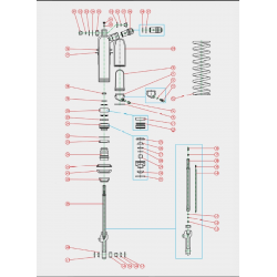 KYB, opravná sada zadního tlumiče, CRF 450 '09-'16 RM 250Z '16- (SERVICE KIT)