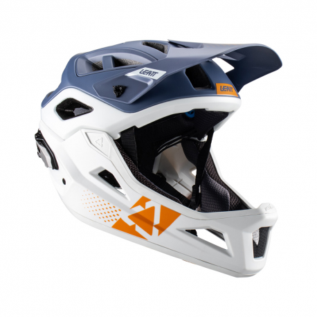 Leatt, cyklo přilba MTB 3.0 Enduro V22 Helmet Steel, barva bílá/modrá, velikost L 59-63cm