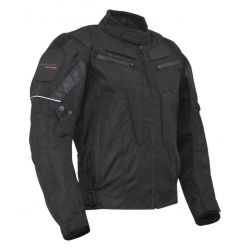 Roleff, textilní bunda s membránou Wind-Tex, model Riga, černá barva, velikost 4XL