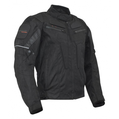 Roleff, textilní bunda s membránou Wind-Tex, model Riga, černá barva, velikost 6XL