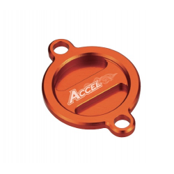 Accel, víčko olejového filtru, KTM EXC 400/450/530 '08-'11, SXF 450/505 '07-'12, SXF 350 '11-'19, oranžová barva