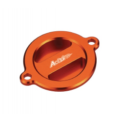 Accel, víčko olejového filtru, KTM EXC 450/500 '12-'16, oranžová barva