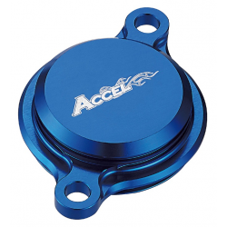 Accel, víčko olejového filtru, YZF 250 '14-'17, YZF 450 '10-'16, WR 250F '15-'17, WR 450F '16, modrá barva