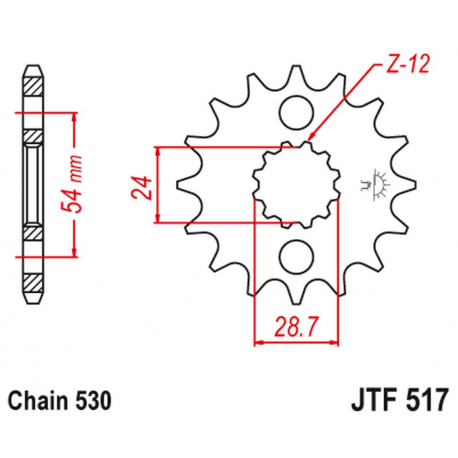 JT, přední řetězové kolečko 526 15 Kawasaki ZZR 1200/1400 (52615JT) (řetěz 530)