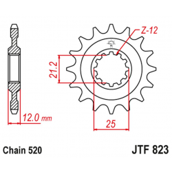 JT, přední řetězové kolečko 823 16 Husqvarna / Husaberg (82316JT) (řetěz 520)