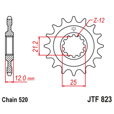 JT, přední řetězové kolečko 823 16 Husqvarna / Husaberg (82316JT) (řetěz 520)