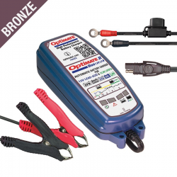Optimace, nabíječka akumulátorů Optimate 2 DUO 12V 2A AGM / GEL / STD 6-96AH, 12.8V 2A LIFEPO4 2-24AH, SAE (EL)