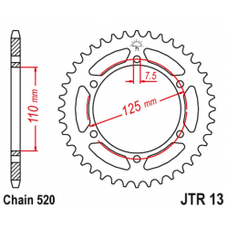 JT, rozeta 1514 41 Cagiva 125 FRECCIA '88-'89, BLUES '87-'95 (151441JT) (řetěz 520)
