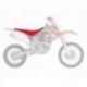 Blackbird, potah sedla, Honda CRF 150R '07-'19 Pyramid (PMD), červená barva