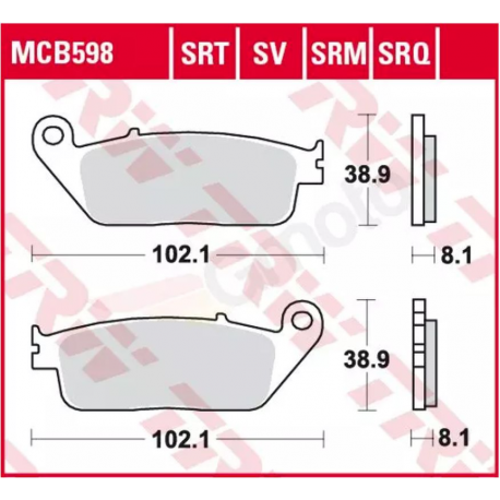 TRW Lucas, brzdové destičky KH142 SINTER RACING BMW C-EVOLUTION 14-, C 650 11-, Suzuki BURGMAN 650 04-