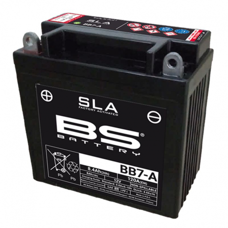 BS, akumulátor BB7-A (FA) (YB7-A) 12V 8AH 135X75X133, bezúdržbový - nalitý (120A) (6)