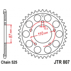 JT, rozeta 828 49 Suzuki GSF 650 BANDIT '07-15, GSX 650 '08-16, GSF/GSX 400 BANDIT '90-92, SV 650 '99-13 (82849JT)