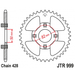 JT, rozeta 4351 45 Honda XR 100 '81-84 (435145JT) (STD.-5) (řetěz428)