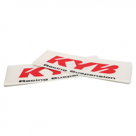 KYB, polepy na přední vidlici (KYB RACING SUSPENSION) červená barva