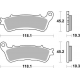 SBS, brzdové destičky, KH388/2 Street Excel/Racing Sinter, zlatá barva, Honda GL 1800 GOLDWING '18-'21 -, zadní,