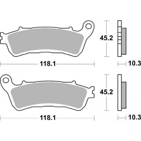 SBS, brzdové destičky, KH388/2 Street Excel/Racing Sinter, zlatá barva, Honda GL 1800 GOLDWING '18-'21 -, zadní,