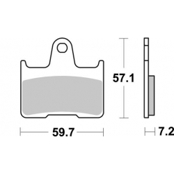 SBS, brzdové destičky, KH254 Street Excel/Racing Sinter, zlatá barva, BMW M 1000 RR '21-'22 -, zadní,