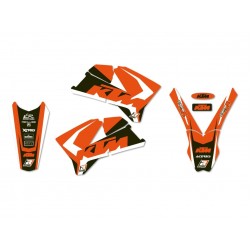 Blackbird, kompletní sada polepů + potah sedla, Dream 4 KTM SX-SXF 05-06