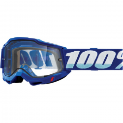 100%, brýle Accuri 2 ENDURO MOTO GOGGLE BLUE – dvojité čiré sklo