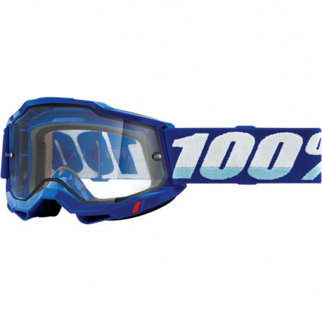 100%, brýle Accuri 2 ENDURO MOTO GOGGLE BLUE – dvojité čiré sklo