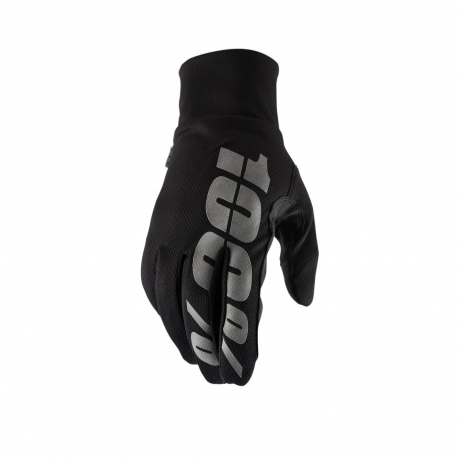 100%,rukavice Cross/Enduro, model Hydromatic Black (nepromokavé), černá barva, velikost S