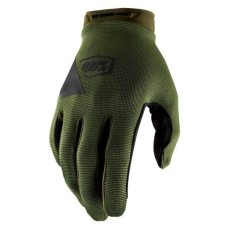 100%,rukavice Cross/Enduro, model Ridecamp GLOVES FATIGUE, zelená barva (military), velikost M