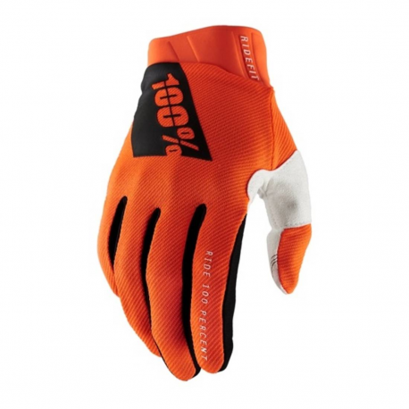 100%, rukavice Ridefit FLUO ORANGE, barva oranžová fluo, velikost M