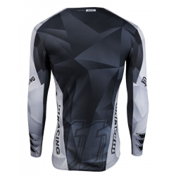 111 Racing, dres Moto 111.1 - RAZOR BLACK barva šedá/černá, velikost M