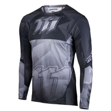 111 Racing, dres Moto 111.1 - THUNDER GRAY barva šedá/černá, velikost M