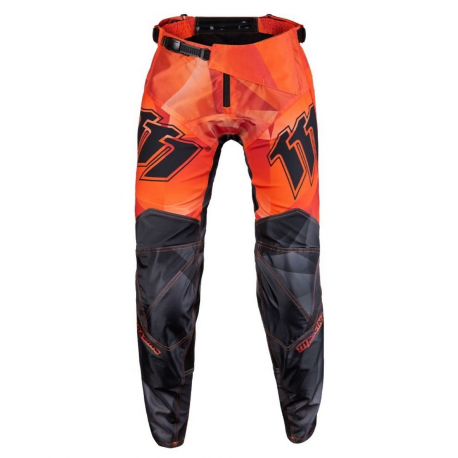 111 Racing, kalhoty Moto 111.1 - RAPID ORANGE, barva oranžová/černá, velikost 34