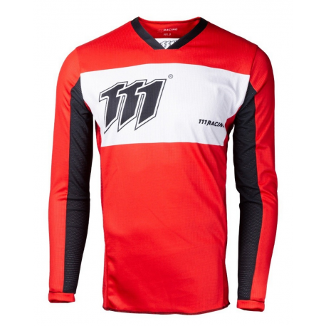 111 Racing, dres Moto 111.3 - REDRISK, barva červená/bílá/černá, velikost L