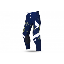 UFO, kalhoty Adrenaline Slim Cross, barva modrá/bílá/žlutá, velikost L / EU52 / US34