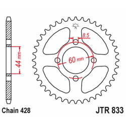 JT, rozeta 833 54 Yamaha TTR 125 '00-01 (83354JT) (řetěz 428)