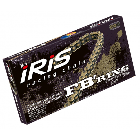 IRIS 530 FB-118 řetěz (116-článků) FB-RING (rozpojený + nýtovací spojka) zlatá barva (DO 1400ccm) (43,0KN)