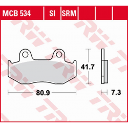 TRW Lucas, brzdové destičky, KH092 Organic Honda CR 125R '84-'86, MTX 125 '85-'95, NES/SH 125/150 '00-'08, XL 125R '85-'91, XL