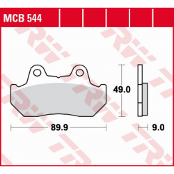 TRW Lucas, brzdové destičky, KH069 KH069/2/3 Organic Honda CBX 125F '84-'88, CN 250 HELIX '86-'99, NSR 250/400R '85-'86, CB 450